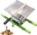 7L Manuelle Obstmühle Edelstahl Maischemühle mit Trichter, Handgriff, & Rutschfester Boden Traubenmühle Apfelpresse Beerenmühle Obstpresse