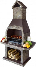 Mercurius Beton Grill NEPTUN Gartenkamin mit Edelstahlrost 61 x 40 cm Beton C35/45 120 x 202 x 75 cm
