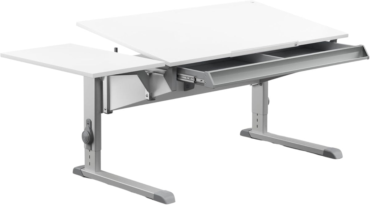 Moll Sprinter Kinderschreibtisch höhenverstellbar, ergonomisch & neigbar für aufrechtes Sitzen, für Schulkinder, mitwachsend, Made in Germany