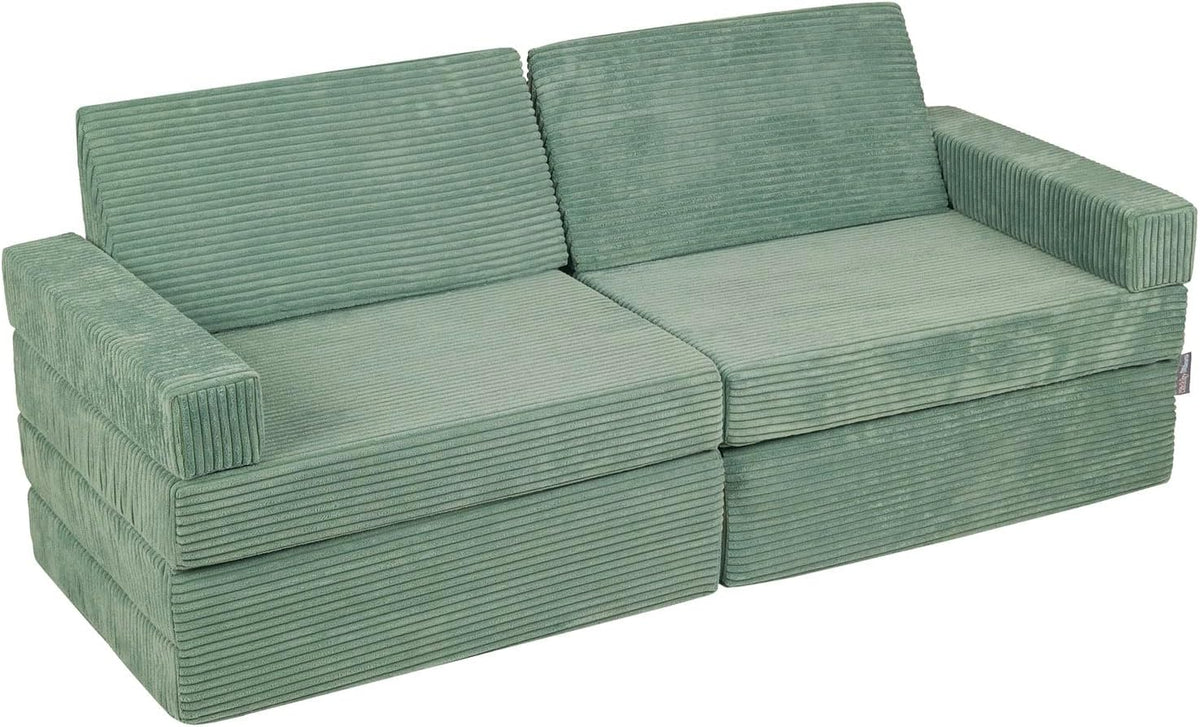 KiddyMoon Kindersofa aus Schaumstoff, Sofa fürs Kinderzimmer, Spielsofa für Kinder, Kindersessel, Kindercouch, Faltmatratze
