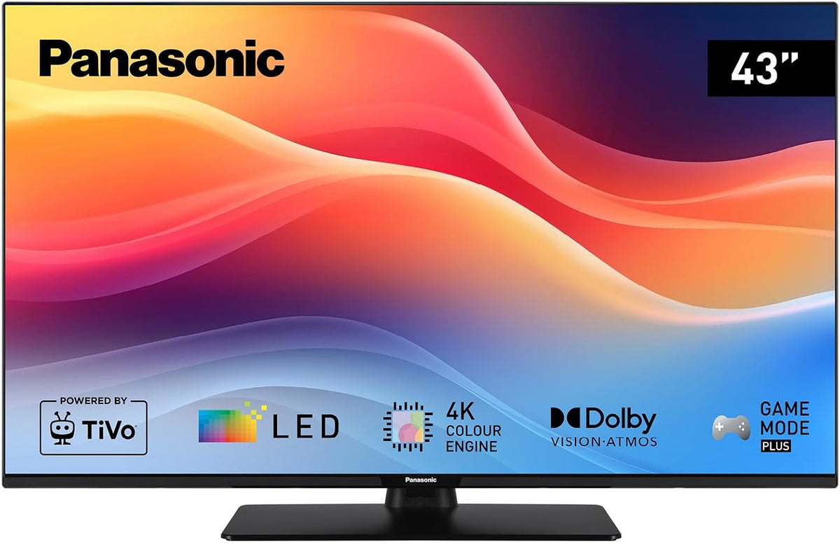 Panasonic TB-43W61AEZ, 43 Zoll, W61 Serie, 4K Ultra HD LED Smart TV, 2025, TiVo, Dolby Vision & Atmos, Game Mode Plus, Alexa & Google Sprachsteuerung