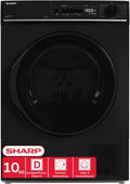SHARP KD-PRO0S7GBD-DE Wärmepumpentrockner (10 kg, Edelstahltrommel mit LED-Beleuchtung), EEK D), (15 Trockenprogramme, 20 Min. Kurzprogramm, WiFi