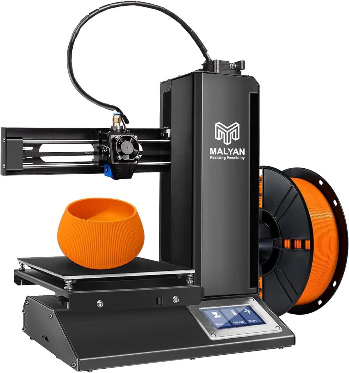 MALYAN M320 Mini 3D Drucker, Druckgröße 150x150x150mm, Out of The Box 3D Druckers für Kinder und Anfänger, Abnehmbare Magnetische Bauplatte