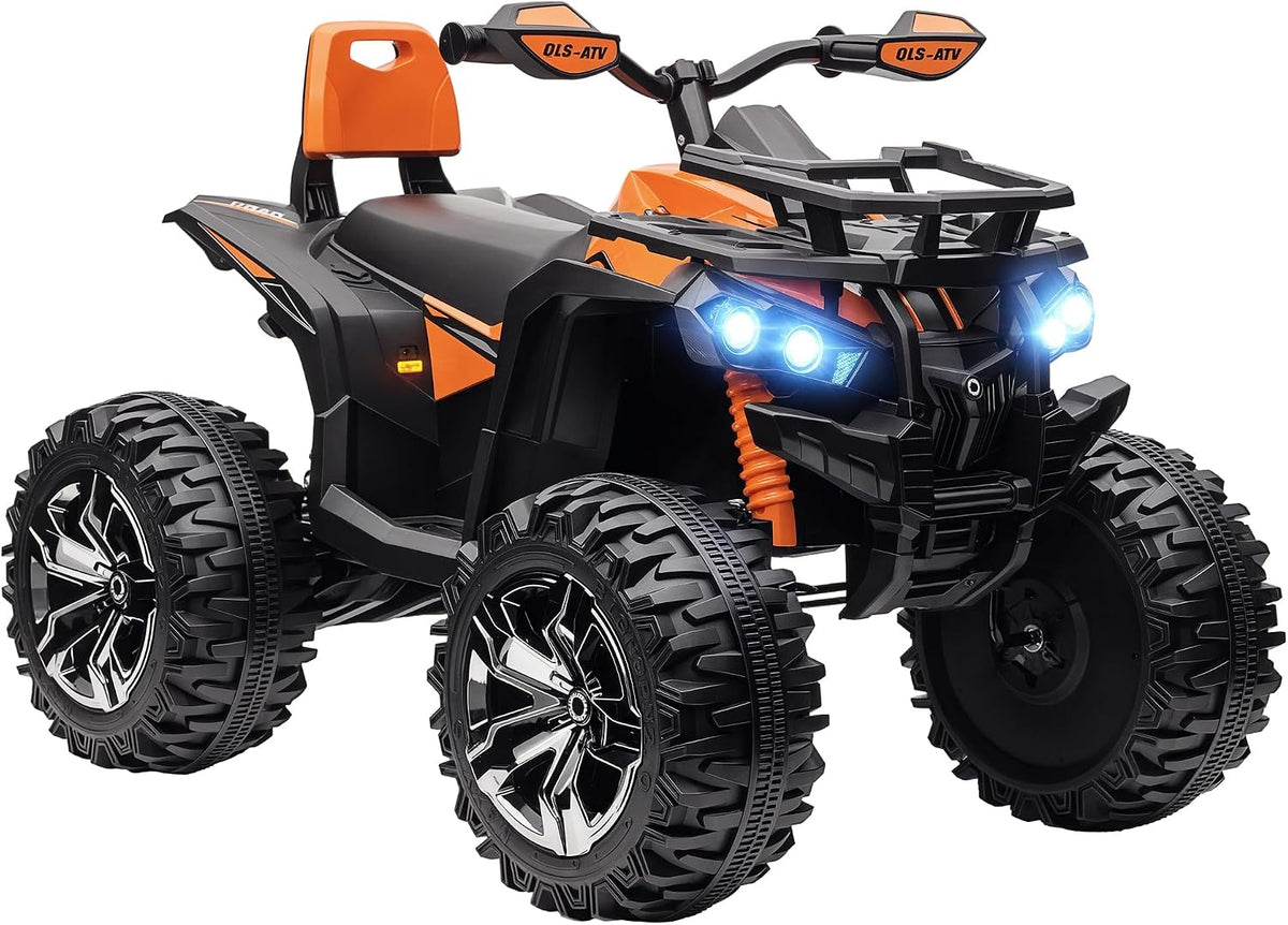 HOMCOM Elektro Quad für Kinder, 12V 10Ah Kinder Quad mit Vorwärts, MP3-Musikplayer, Kinderfahrzeug mit Scheinwerfer 3-8 km/h, für 3-5 Jahre, 2 Motor
