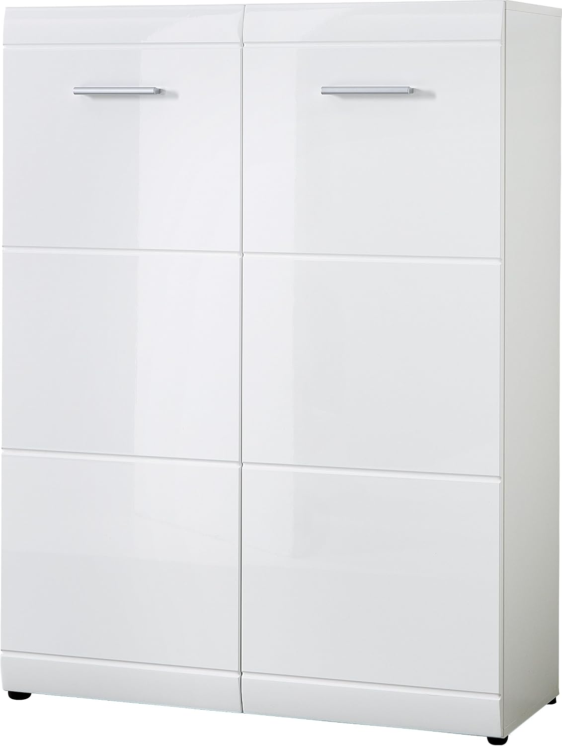 Germania Schuhschrank 3524-84 GW-Adana, 90 x 120 x 36 cm (BxHxT), mit Hochglanz-Fronten, in Weiß