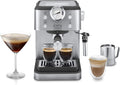 De'Longhi Siebträgermaschine Classic EM450.M, 1,7 l Wassertank, Espressomaschine mit professionellem Milchaufschäumer, Vollmetallgehäuse, 15 Bar