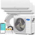 ROVSUN 28000 BTU Tri Zone WIFI Mini Split AC/Heating System, 208-230V, Heat Pump & 25Ft Line Set, SEER2, 9K/12K/12K