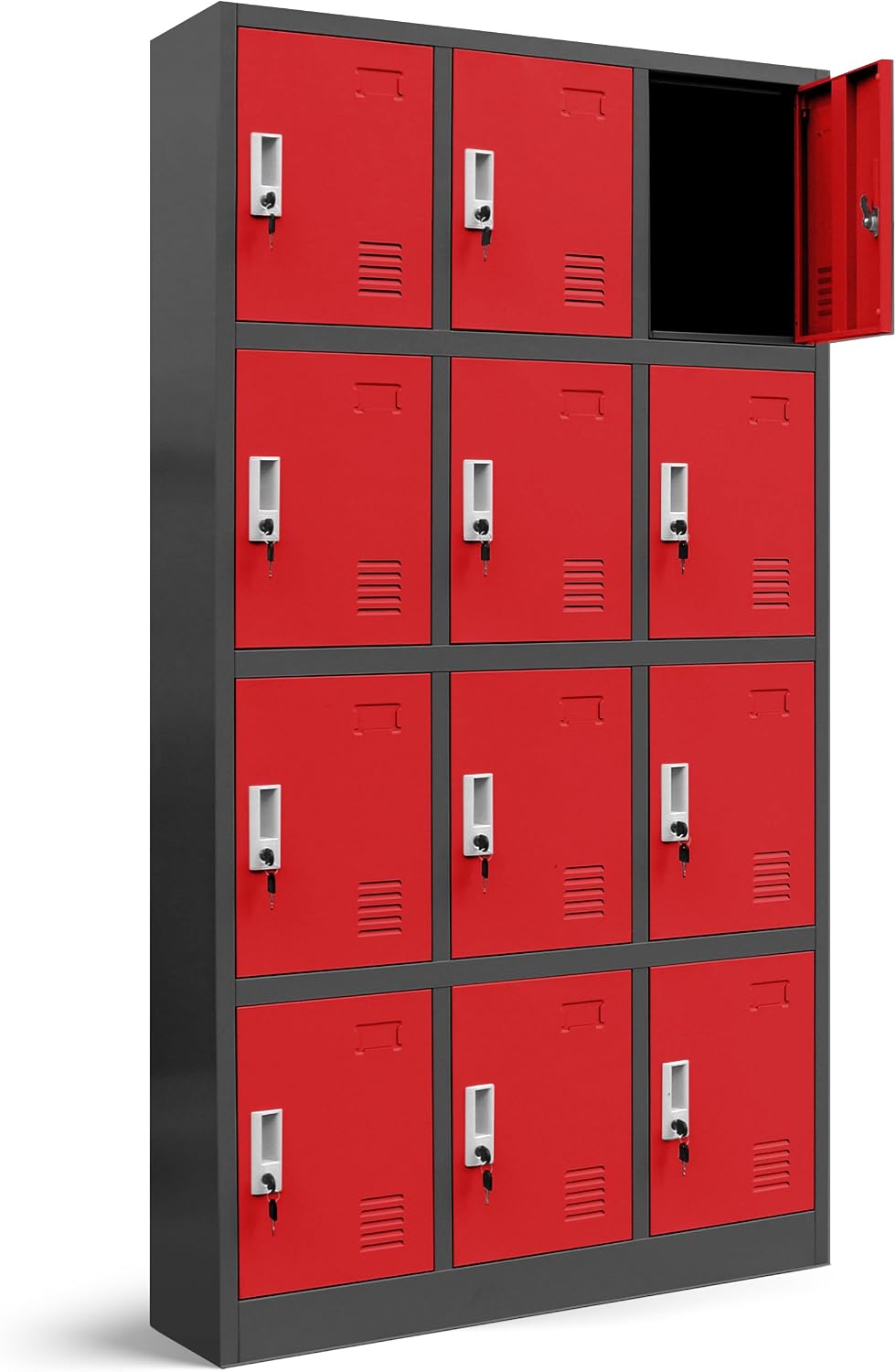 Wertfachschrank 3B4A Schließfachschrank Fächerschrank Metallspind Umkleideschrank Stahlblech Pulverbeschichtung Farbwahl 185 cm x 90 cm x 40 cm