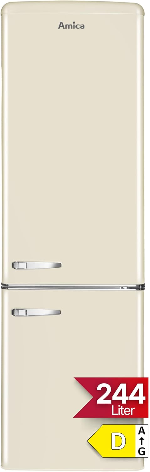 Amica Retro Kühl-Gefrierkombination 244L 181 x 55 x 61,5cm KGCR 387 101 B