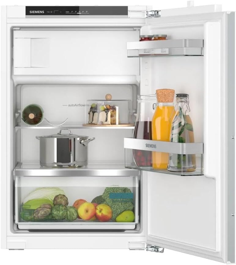 Siemens KI22LVFE0 Einbau-Kühlschrank iQ300, 104L Kühlen, integrierbarer Kühlautomat mit Gefrierfach 88x56 cm, 15L Gefrieren, freshBox, LED-Beleuchtung