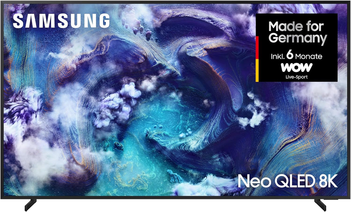 Samsung Neo QLED 8K QN900F 85 Zoll (214 cm) Mini LED Fernseher, Antireflexion, 8K AI Upscaling, Metal Frame Design, Knox Security, Dolby Atmos